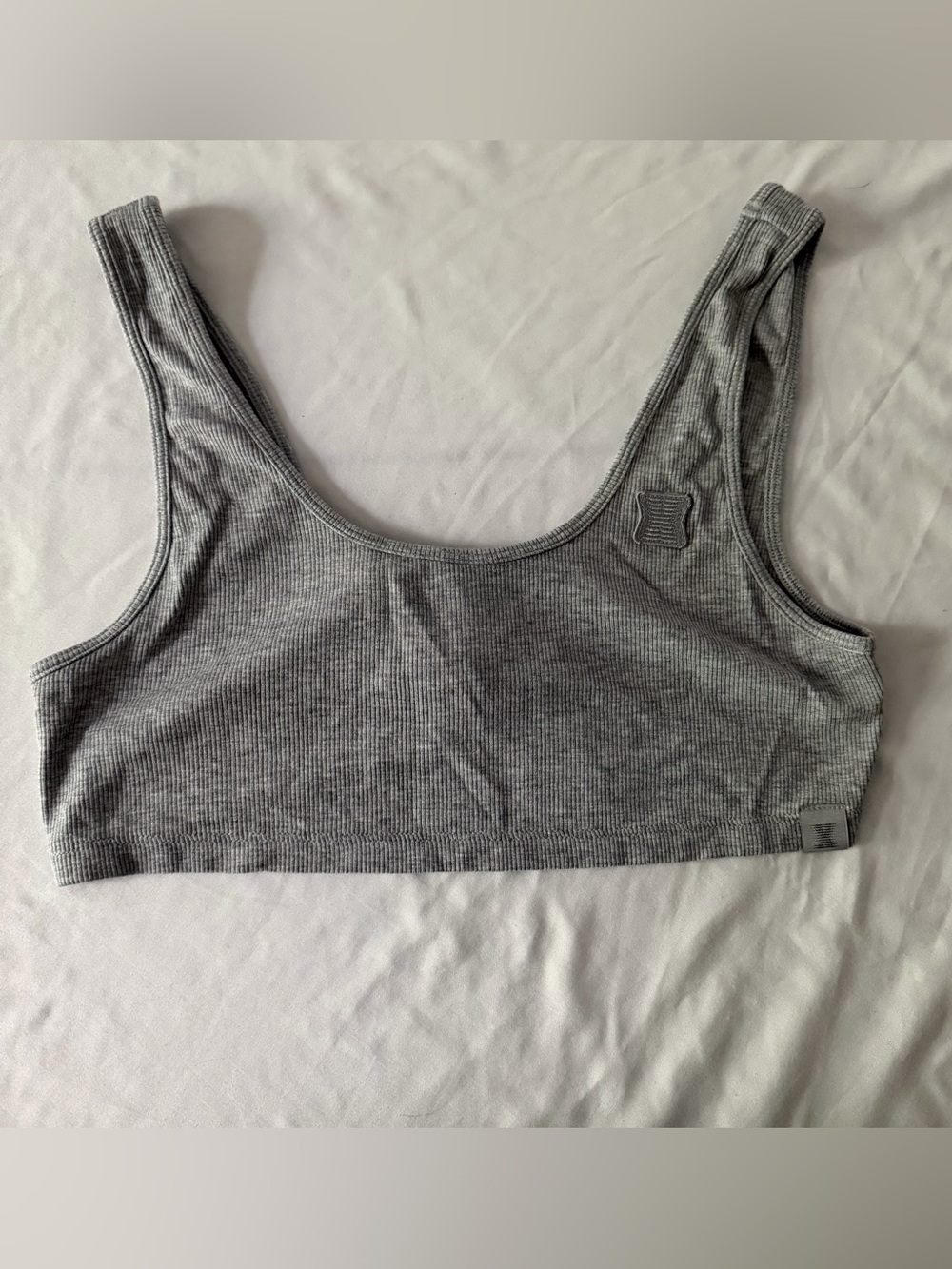 Savage X Fenty Gray Ribbed Scoop Bralette
